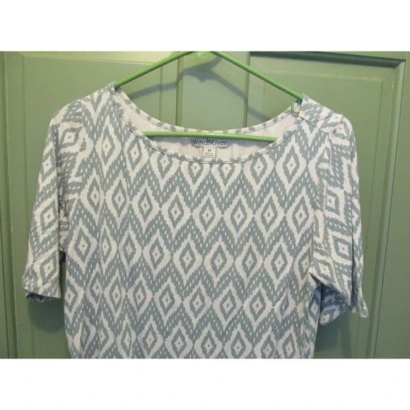Windiriver Women's Short Sleeve Geometric Casual Dress Size M - Picture 2 of 6